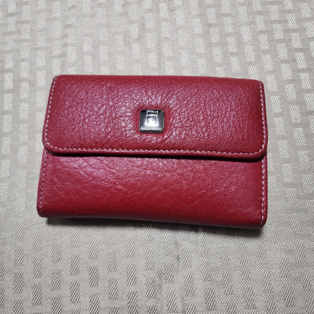 Stone Mountain Red Wallet / Genuine Leather